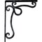 Ekena Millwork Orleans Wrought Iron Bracket, (Single center brace), Antiqued Pewter 1 1/2"W x 12"D x 15"H BKTM01X12X15SOLAPW - alternate 7